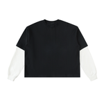 Layered Noir Tee (Black/White Contrast)