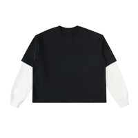 Layered Noir Tee (Black/White Contrast)