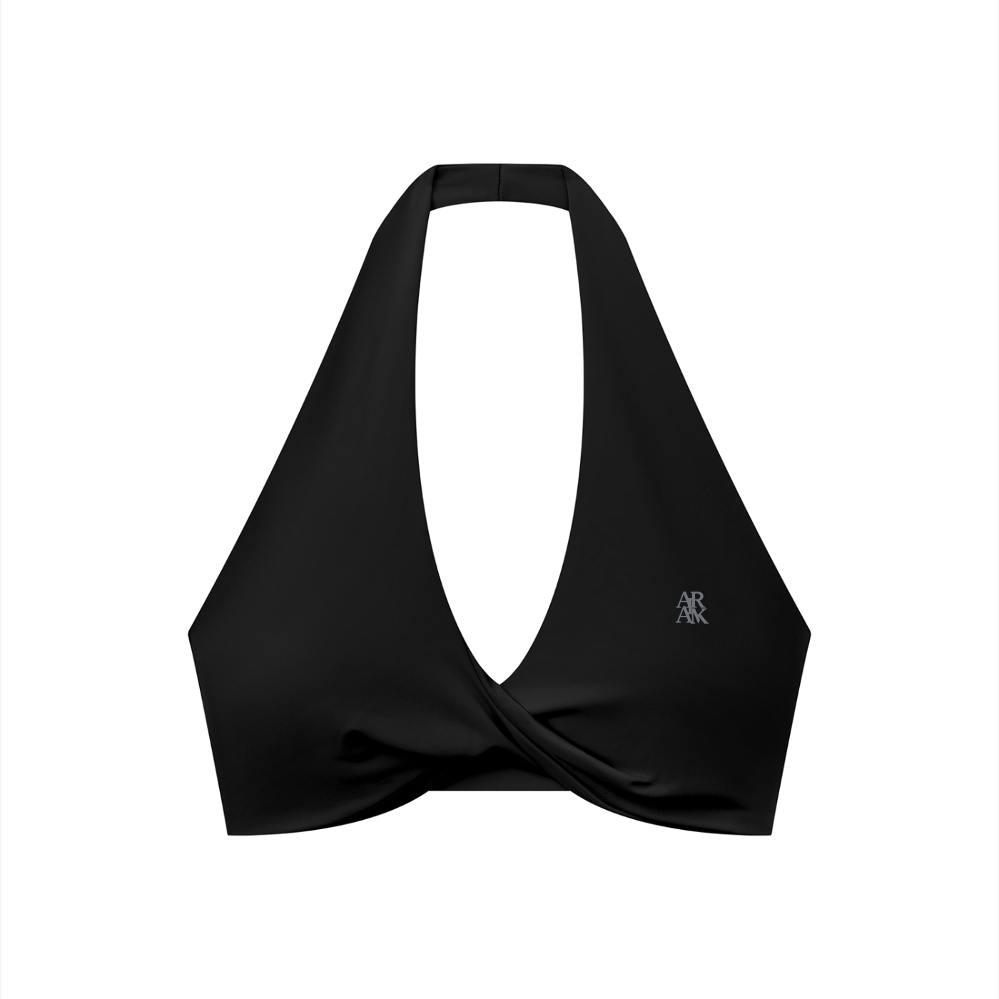Pleated Halter Sports Bra - Airamak