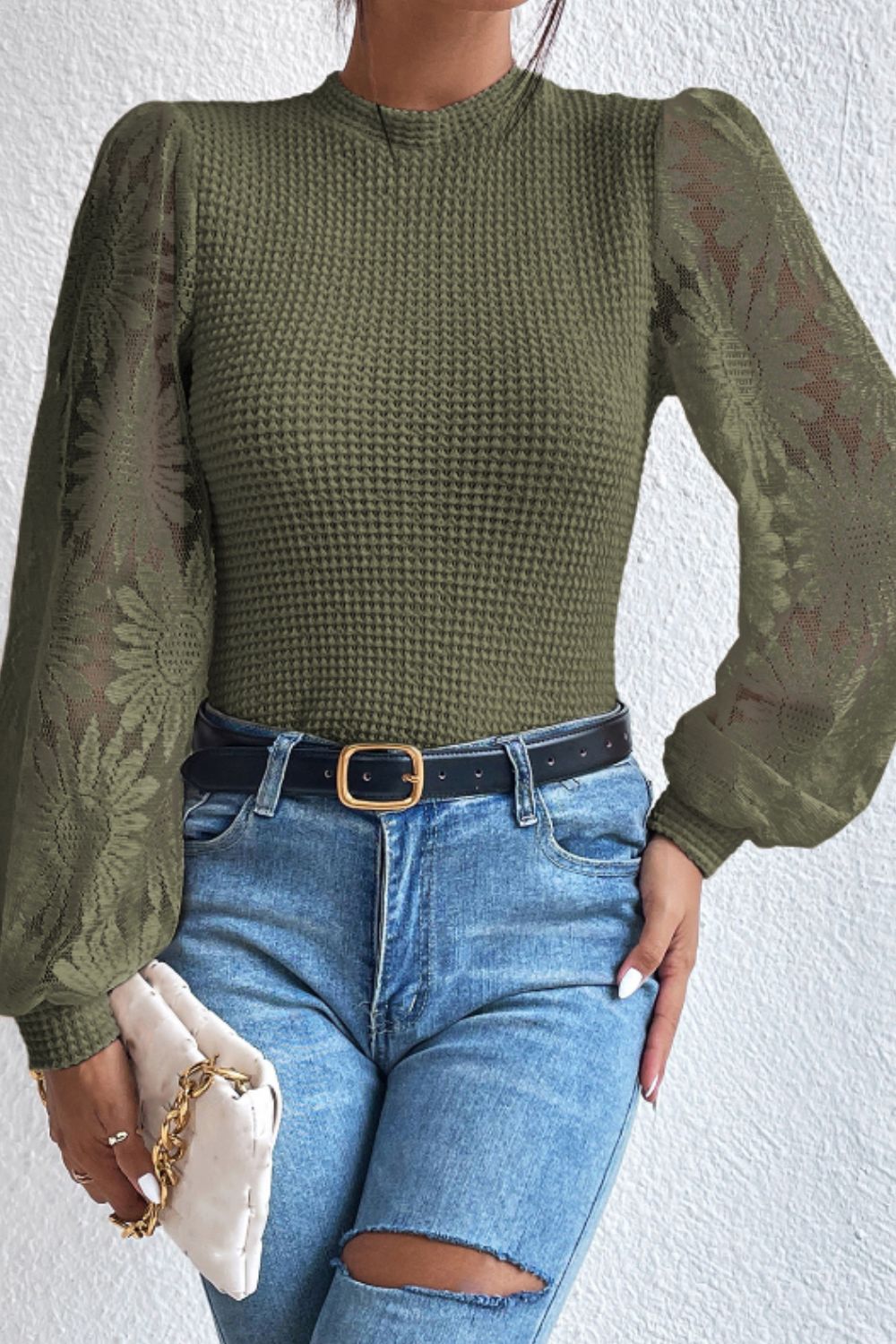 Lace Long Sleeve Top