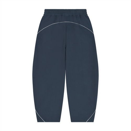 Unisex Piping Fleece Barrel Leg Sweatpants