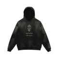 Black hoodie with a skull and eye graphic, featuring the text "Two to look, one to see."