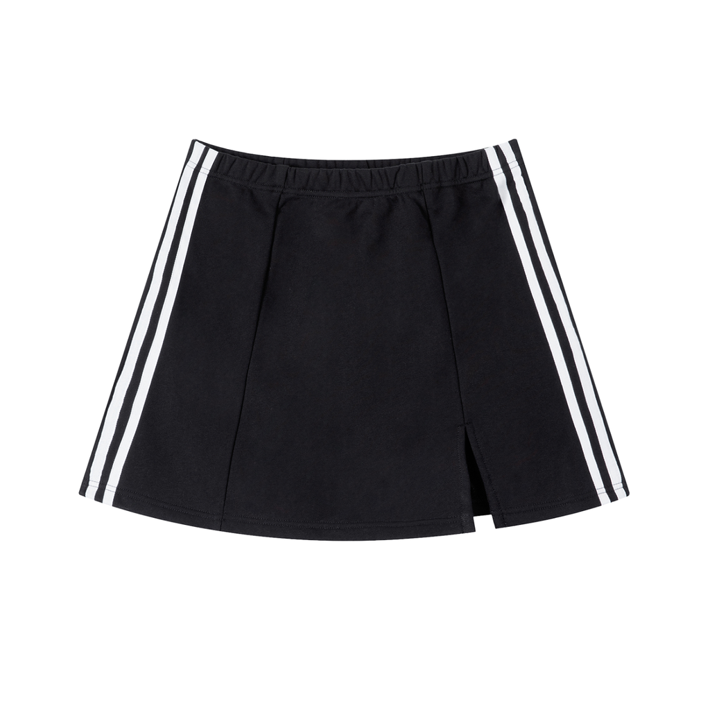 Contrast Side Stripe Slit Skirt - Airamak