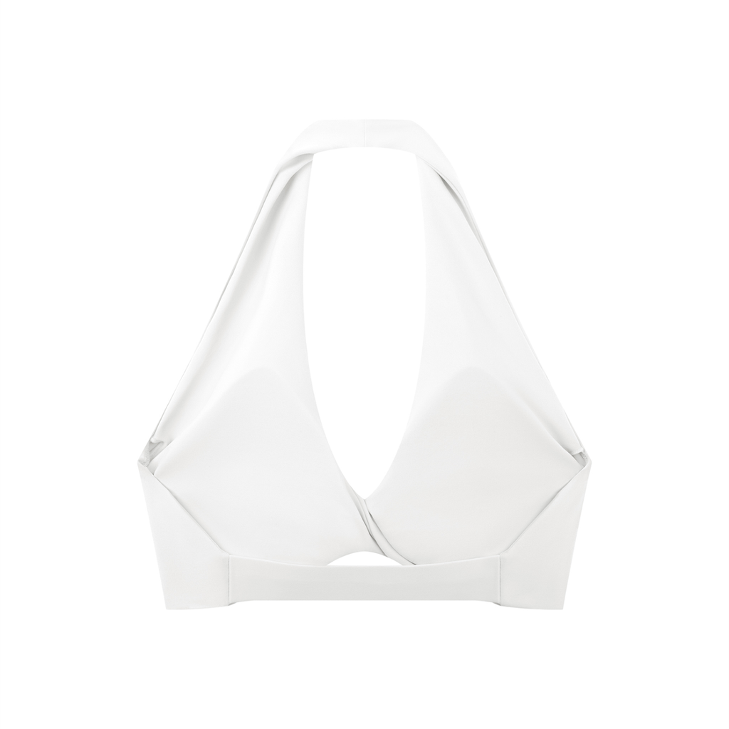 Pleated Halter Sports Bra - Airamak