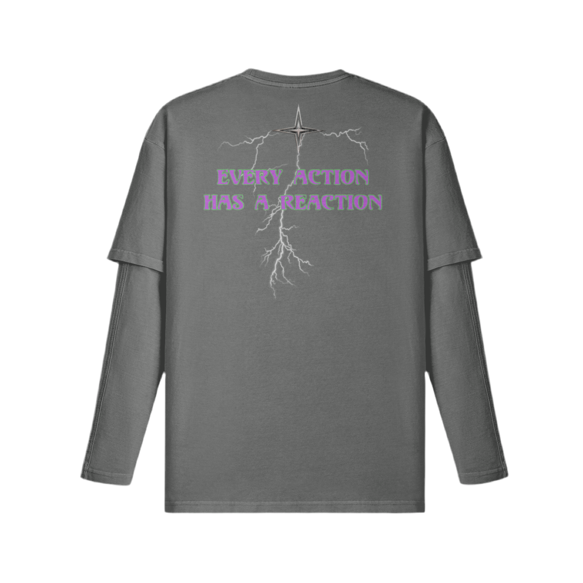 'Reaction' Unisex Faux-Layered Faded Long Sleeve