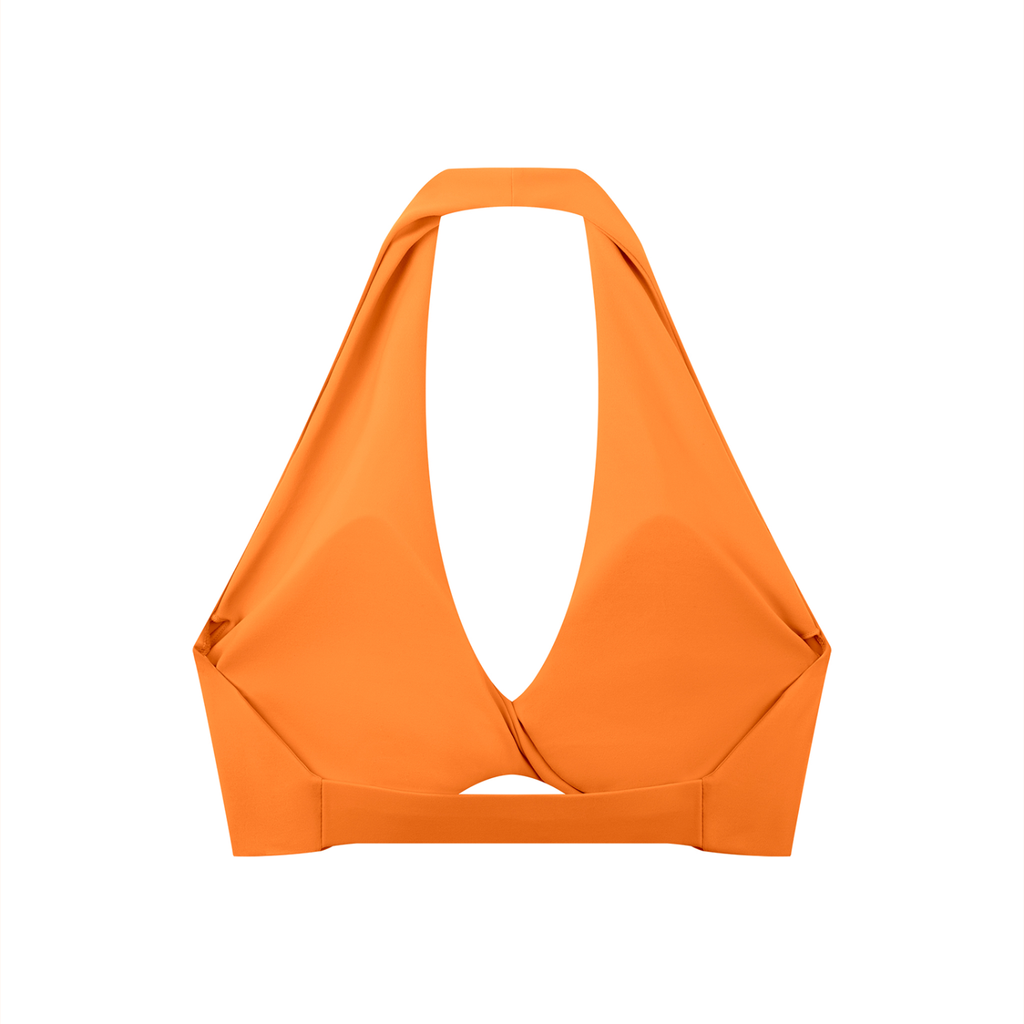 Pleated Halter Sports Bra - Airamak