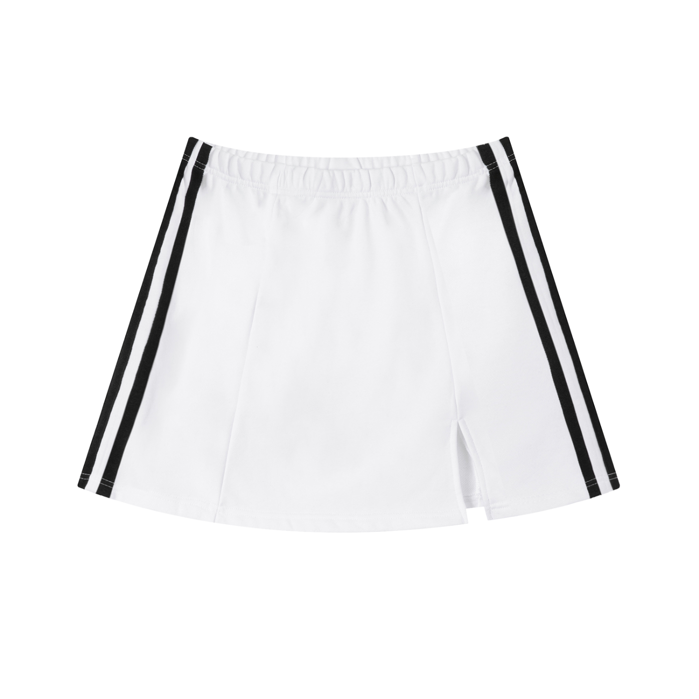Contrast Side Stripe Slit Skirt - Airamak