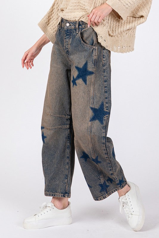 Wide Leg Jeans with Pockets