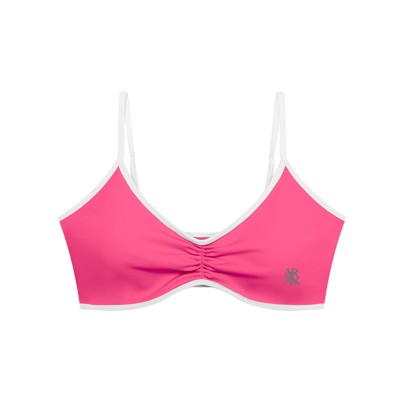 Block Ruched V-Neck Sports Bra - Airamak