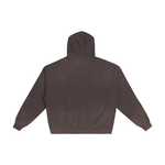Ash Clay Cropped Zip Hoodie