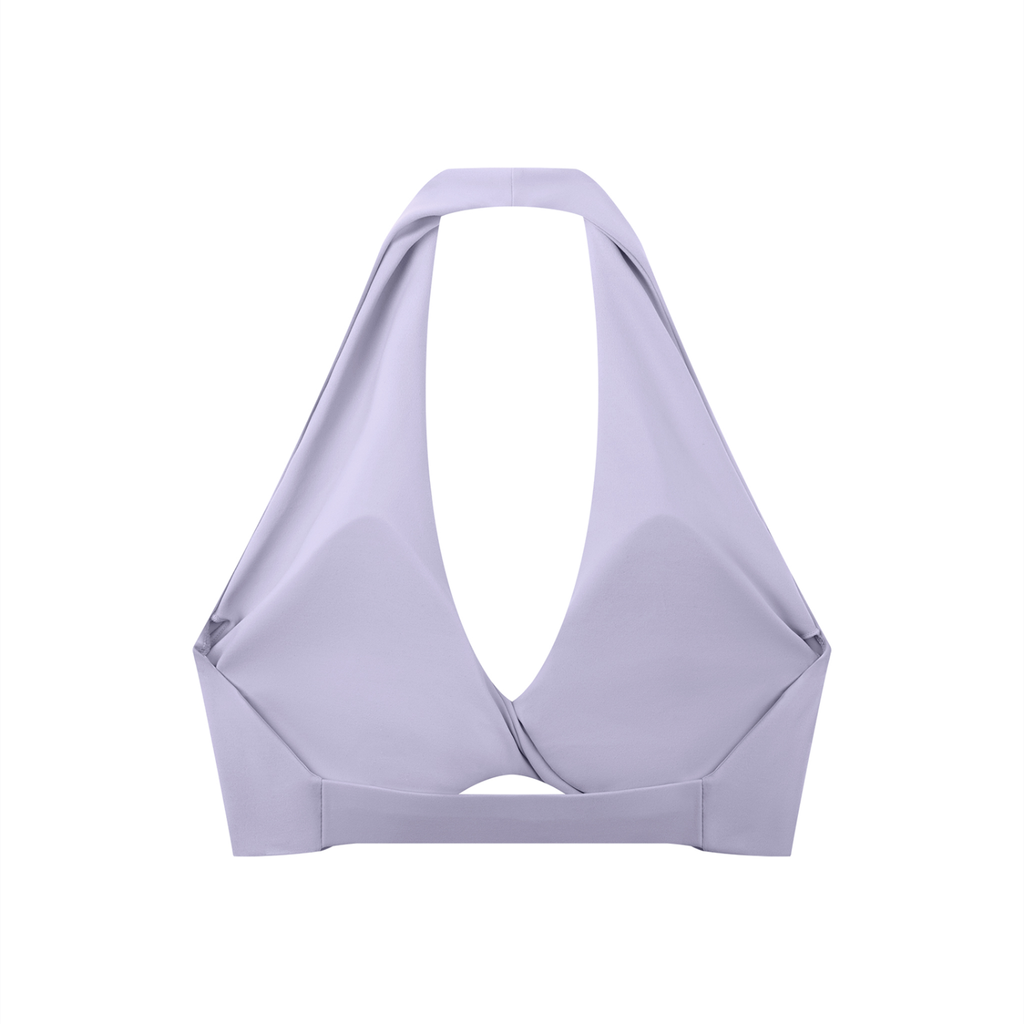 Pleated Halter Sports Bra - Airamak