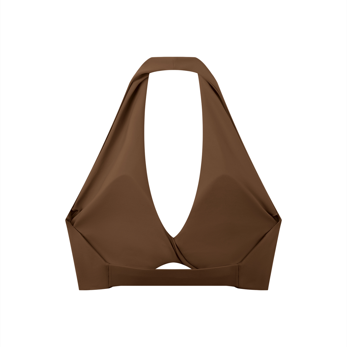 Pleated Halter Sports Bra - Airamak