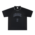 Black sports jersey with "AIRAMAK ATHLETIC DEPT. 17" in white lettering on the front.