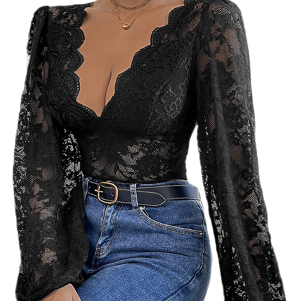 Plunge Long Sleeve Bodysuit