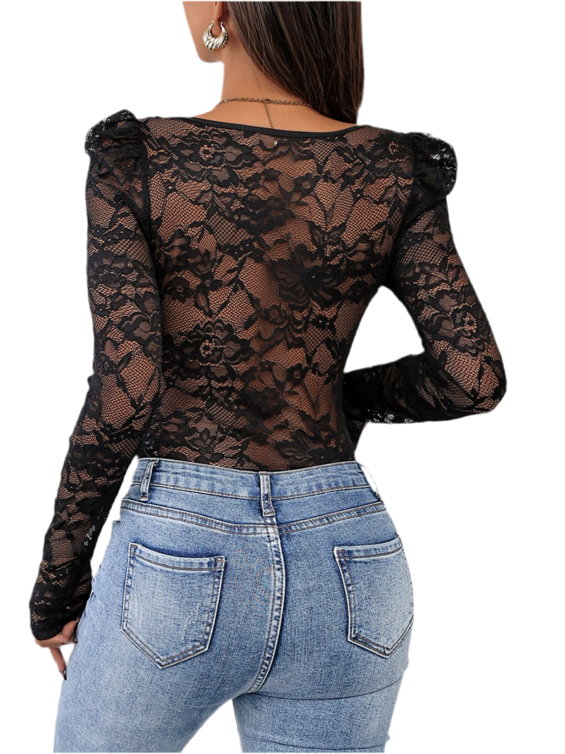 Long Sleeve Lace Bodysuit