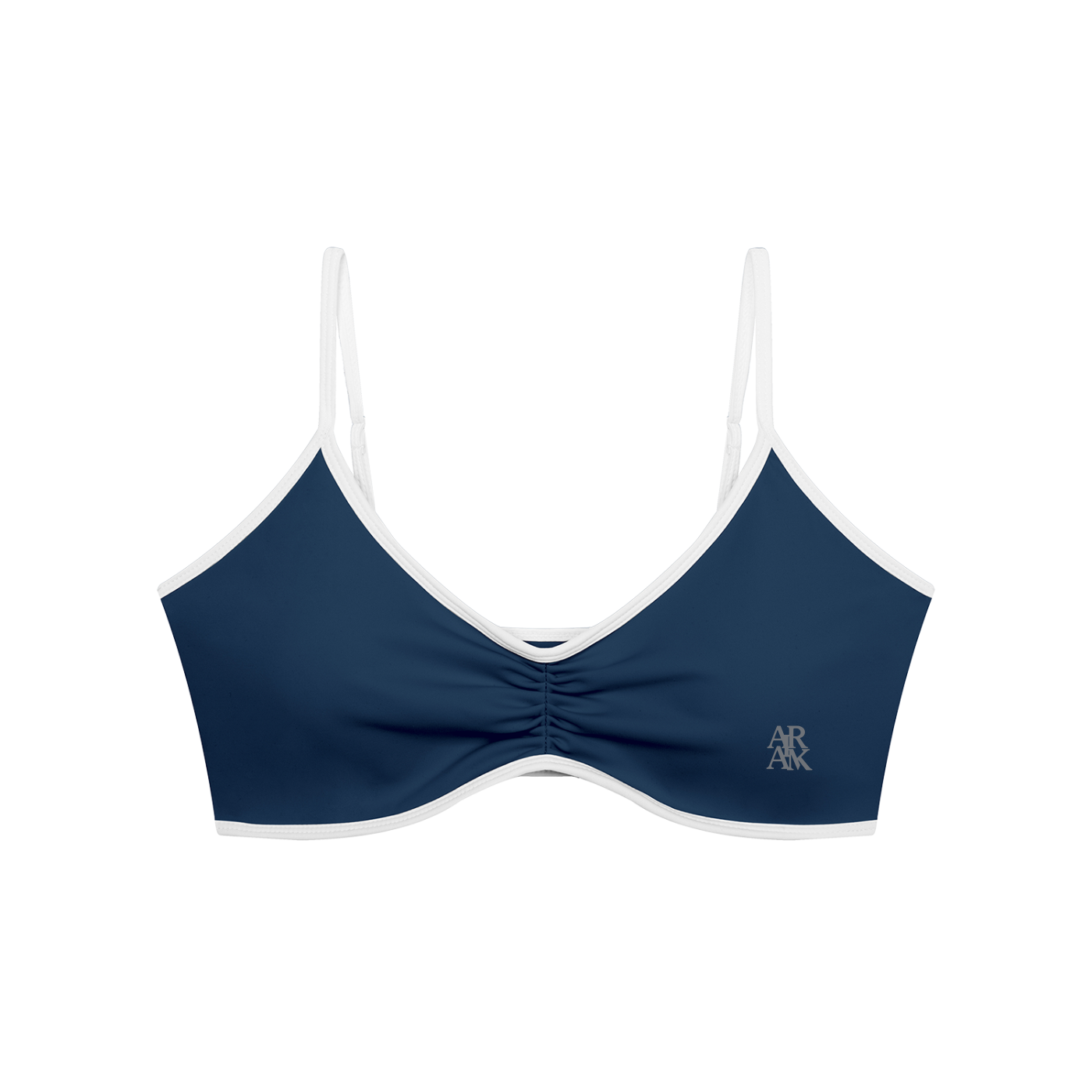 Block Ruched V-Neck Sports Bra - Airamak