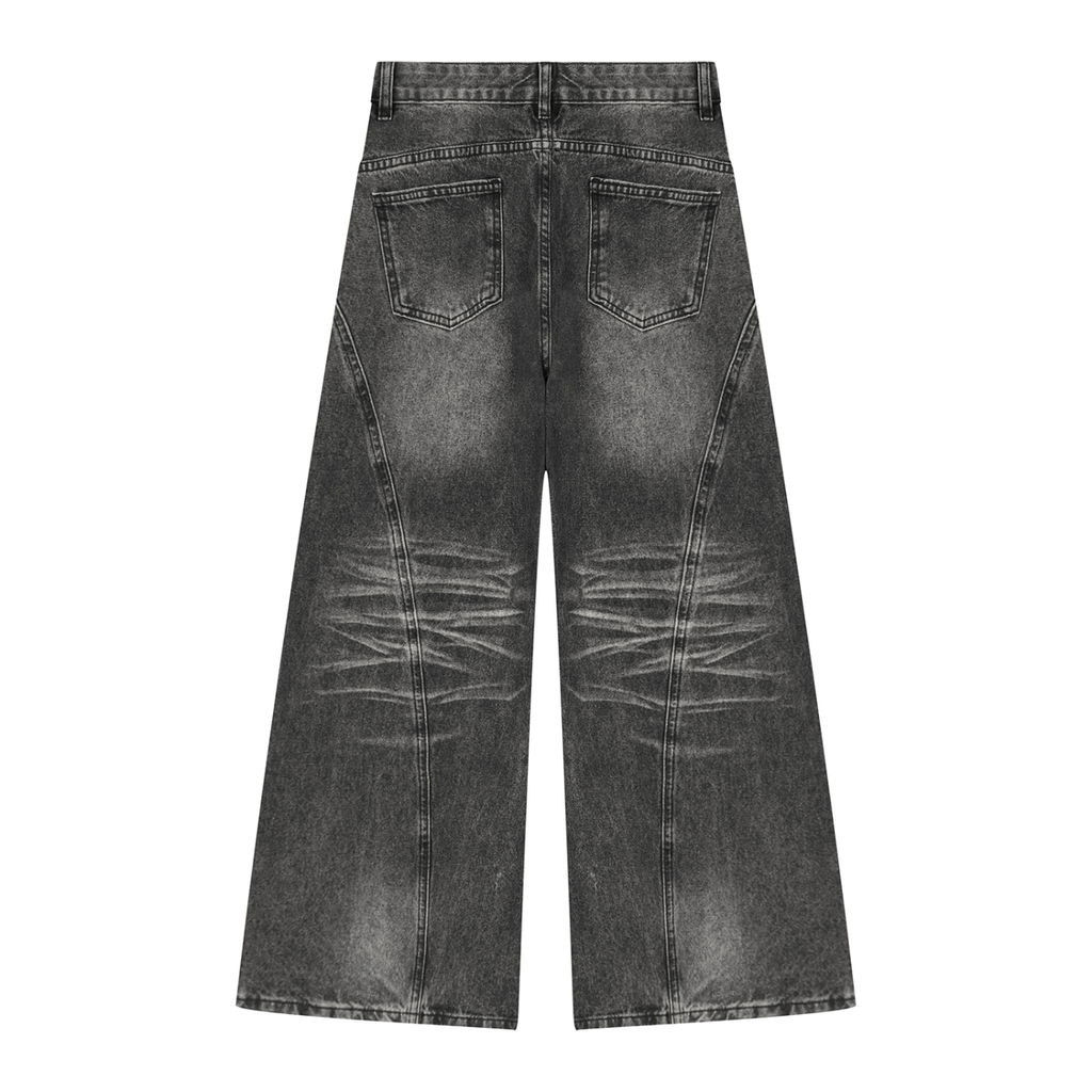 Women’s Vintage Wash Wide Leg Denim Jeans
