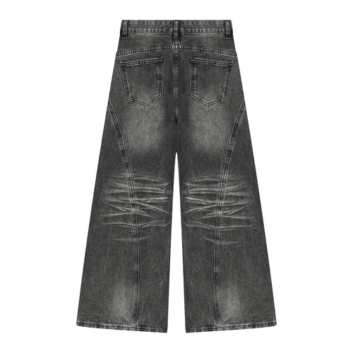 Women’s Vintage Wash Wide Leg Denim Jeans