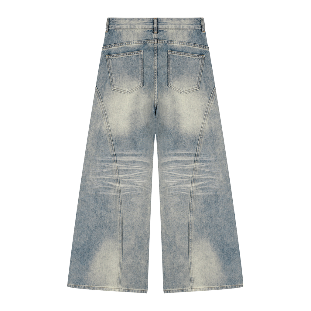 Women’s Vintage Wash Wide Leg Denim Jeans
