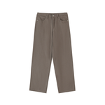 Taupe Stone Denim Straight Cut