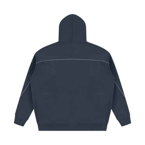 Unisex Oversized Piping Fleece Hoodie