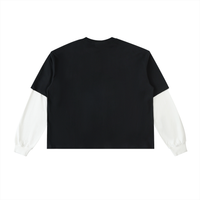 Layered Noir Tee (Black/White Contrast)