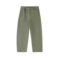 Olive Grove Pleated Trousers