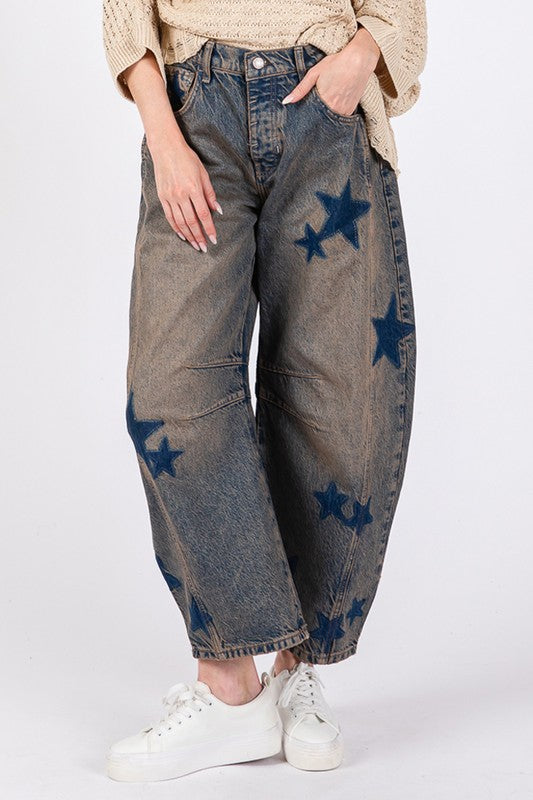 Wide Leg Jeans with Pockets