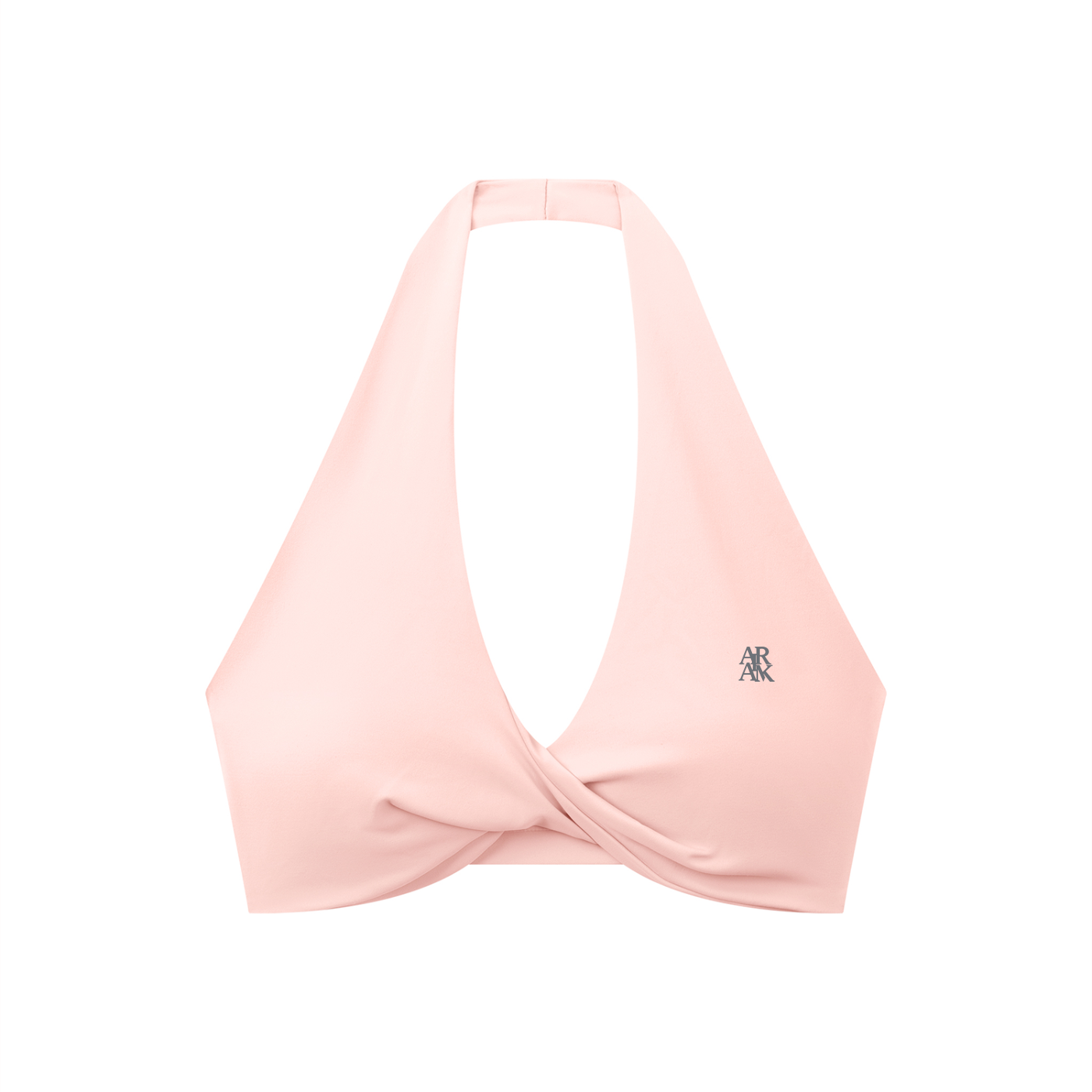 Pleated Halter Sports Bra - Airamak