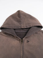 Ash Clay Cropped Zip Hoodie