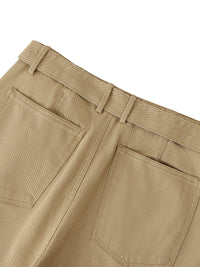 Sandstone Pleated Trousers
