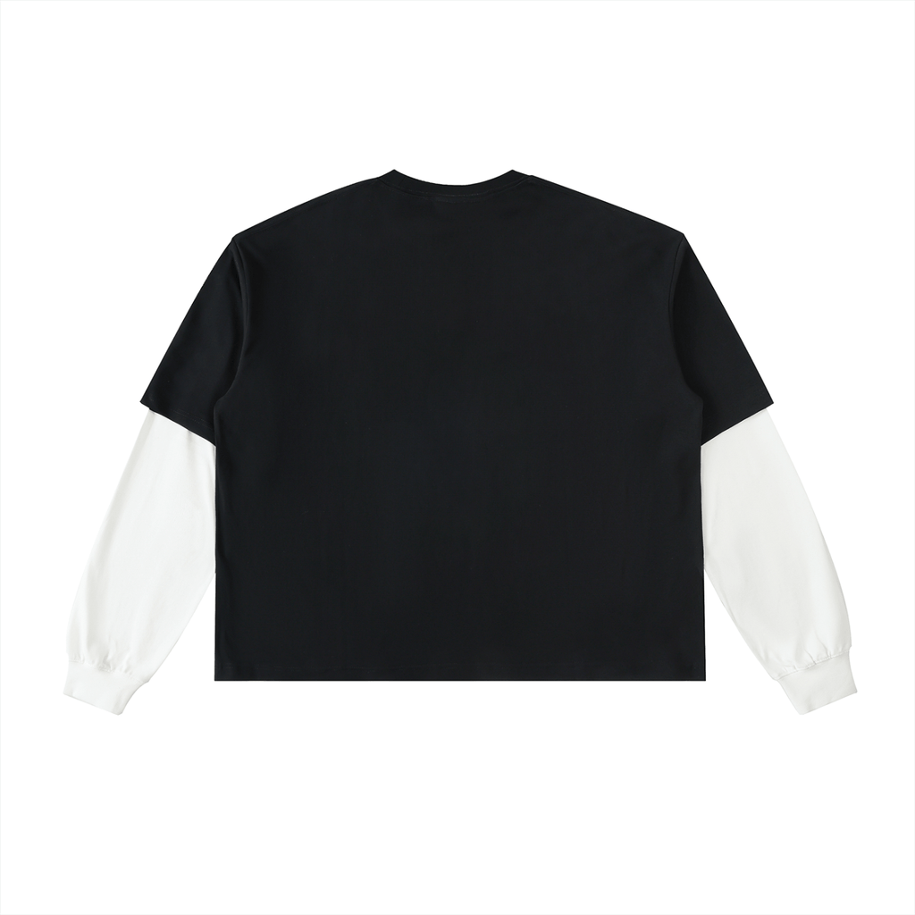 Layered Noir Tee (Black/White Contrast) - Airamak