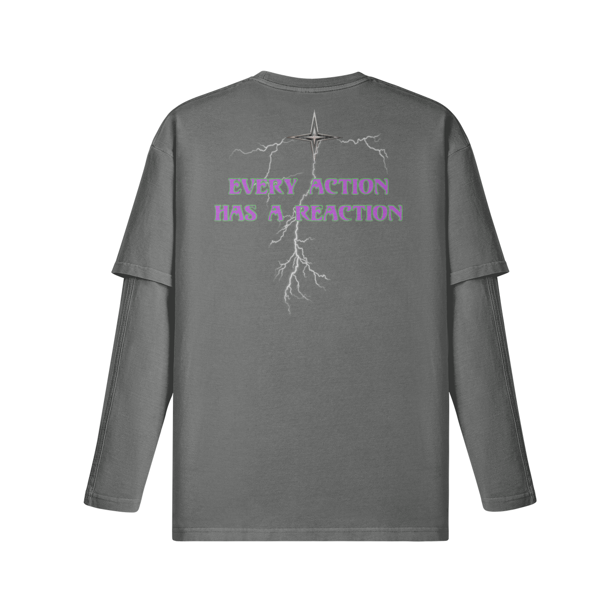 'Reaction' Unisex Faux-Layered Faded Long Sleeve