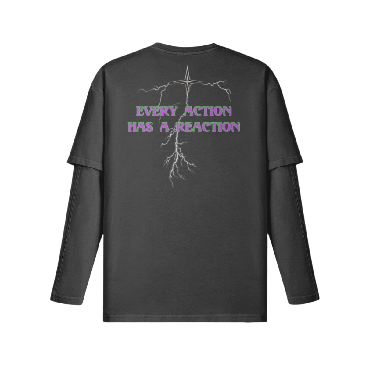 'Reaction' Unisex Faux-Layered Faded Long Sleeve