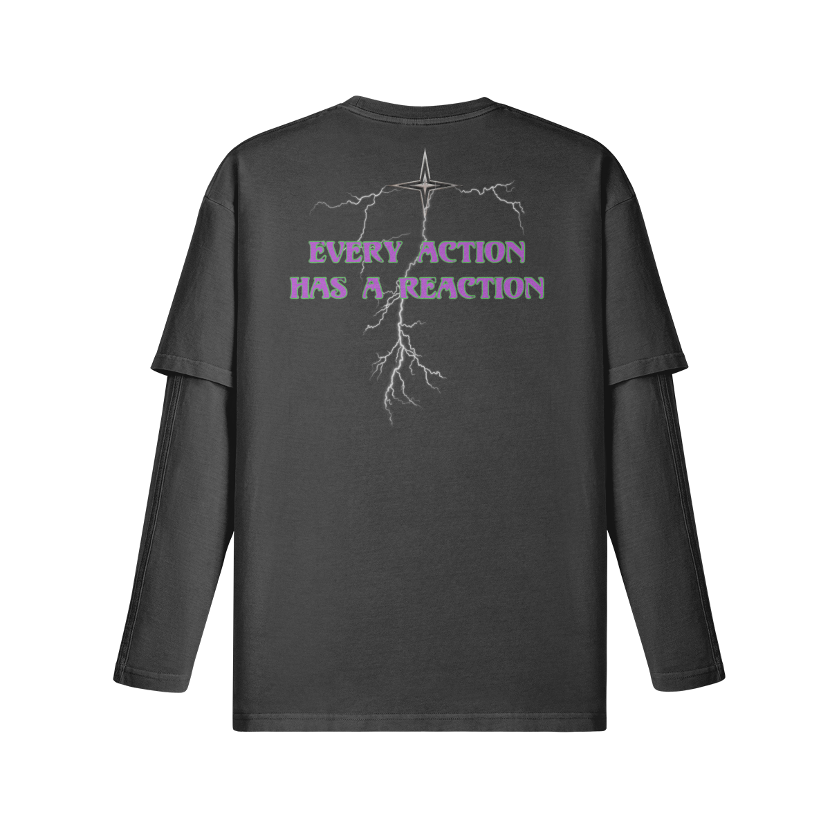 'Reaction' Unisex Faux-Layered Faded Long Sleeve
