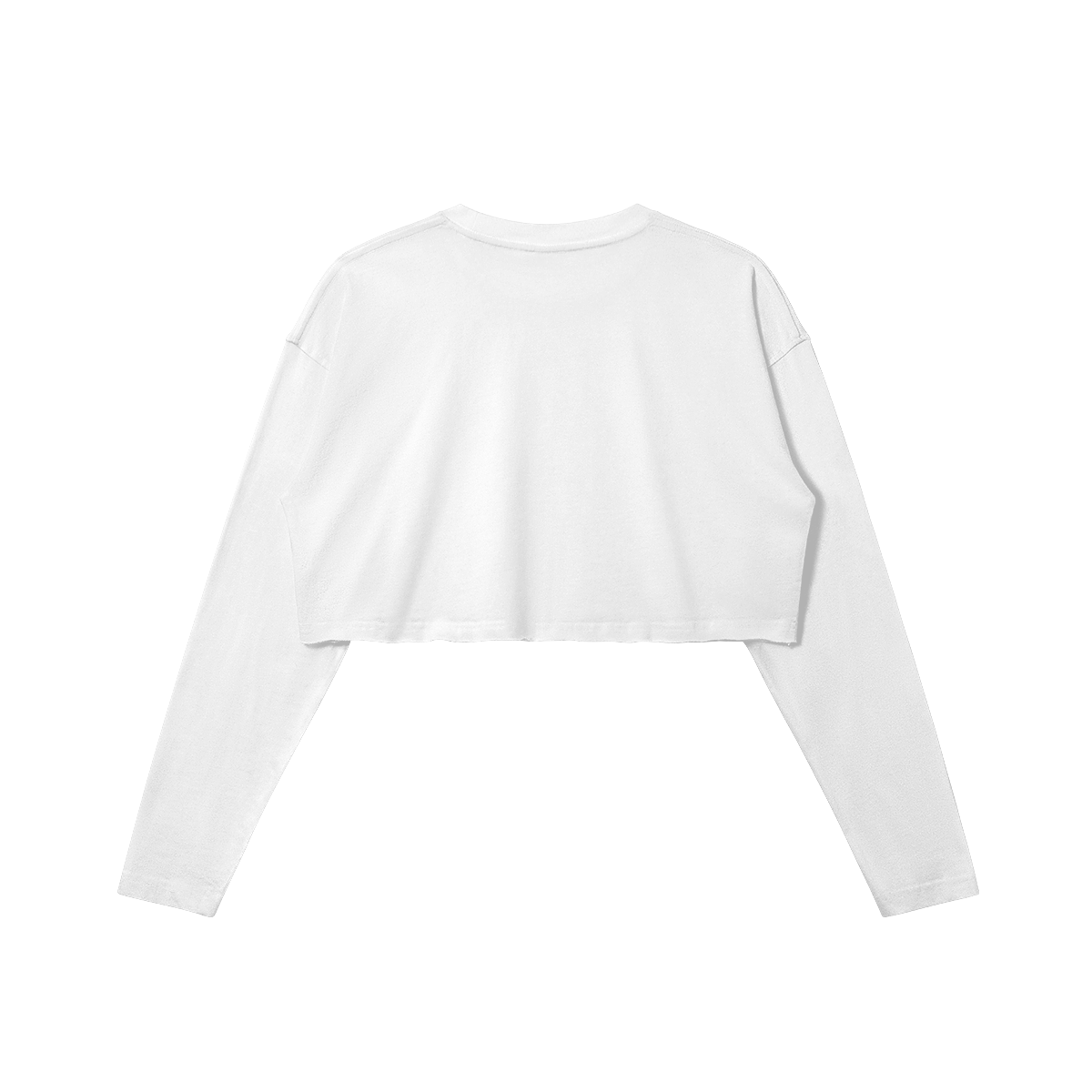 Airamak Raw Hem Long Sleeve Crop Top Basic