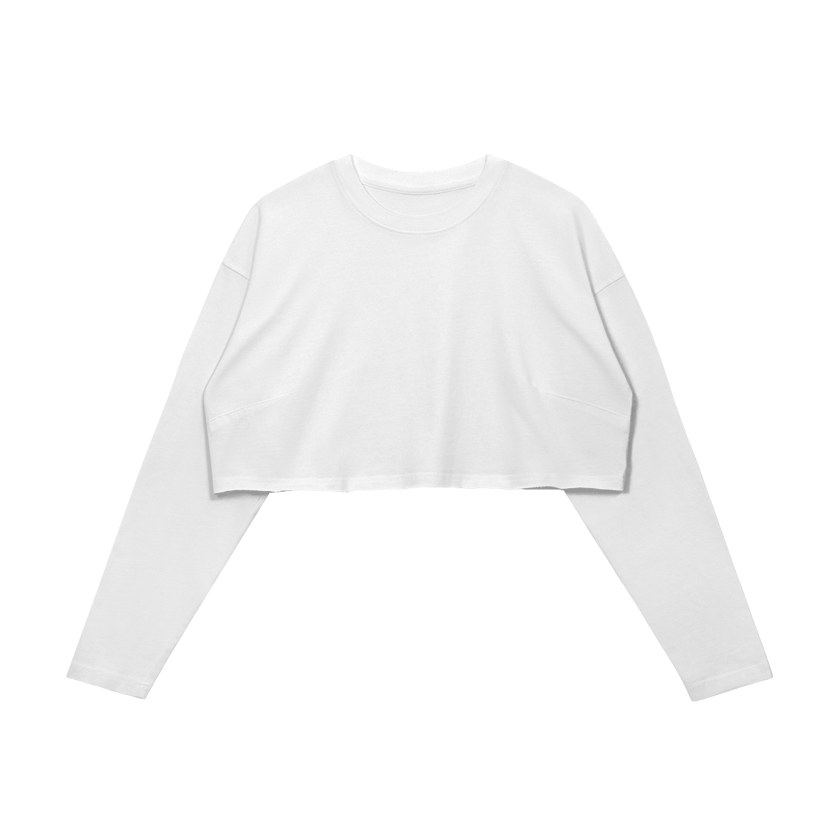 Airamak Raw Hem Long Sleeve Crop Top Basic