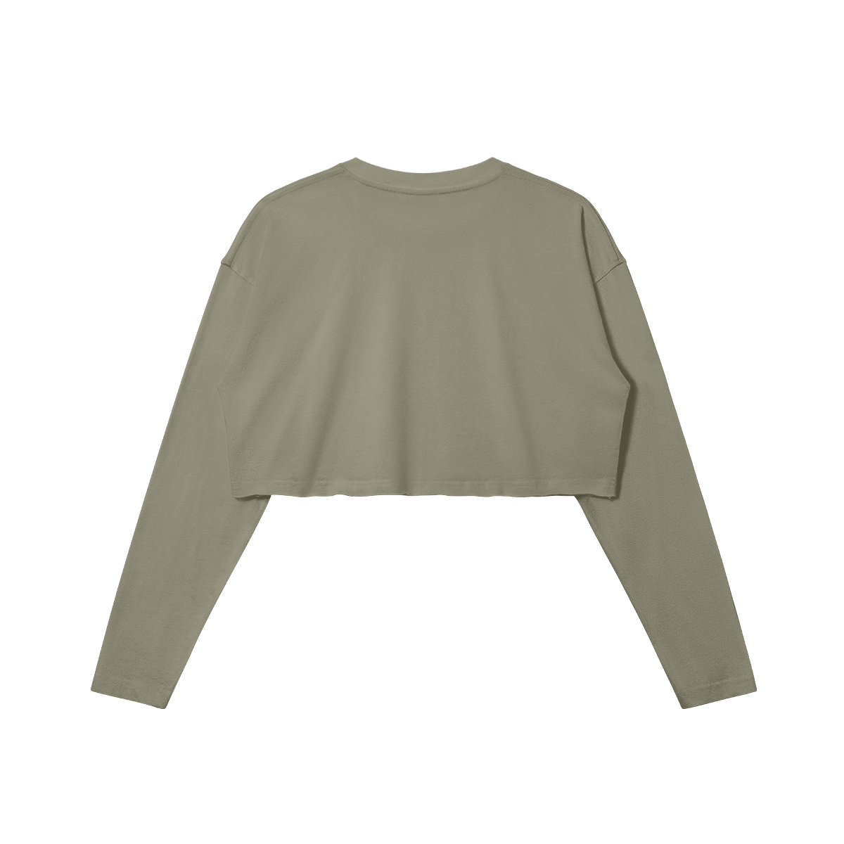 Airamak Raw Hem Long Sleeve Crop Top Basic