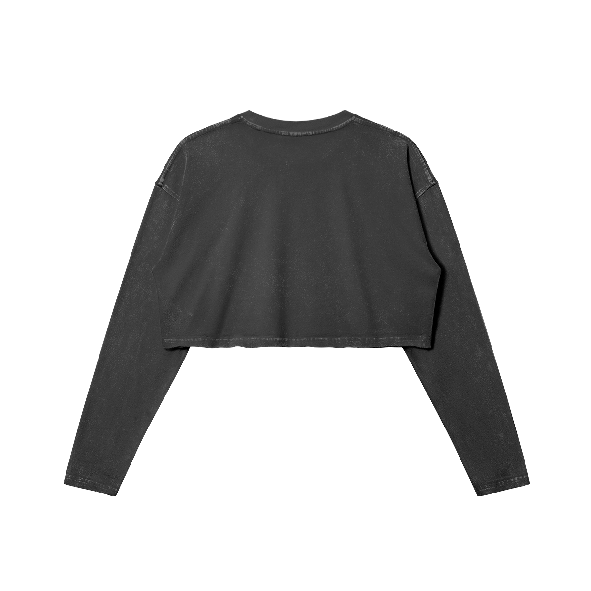 Airamak Raw Hem Long Sleeve Crop Top Basic